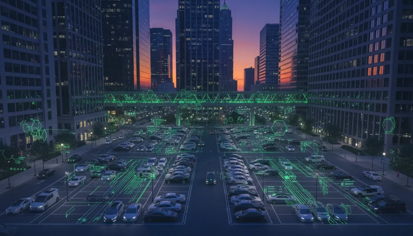 Downtown parking meters with MotionSense smart sensor integration